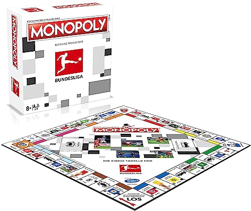 Winning Moves Monopoly Bundesliga Edition - Monopoly Spiel für Fans - Familienspiele Strategie Brettspiele Bundesliga Edition - 2+ Spieler ab 8+ Jahre