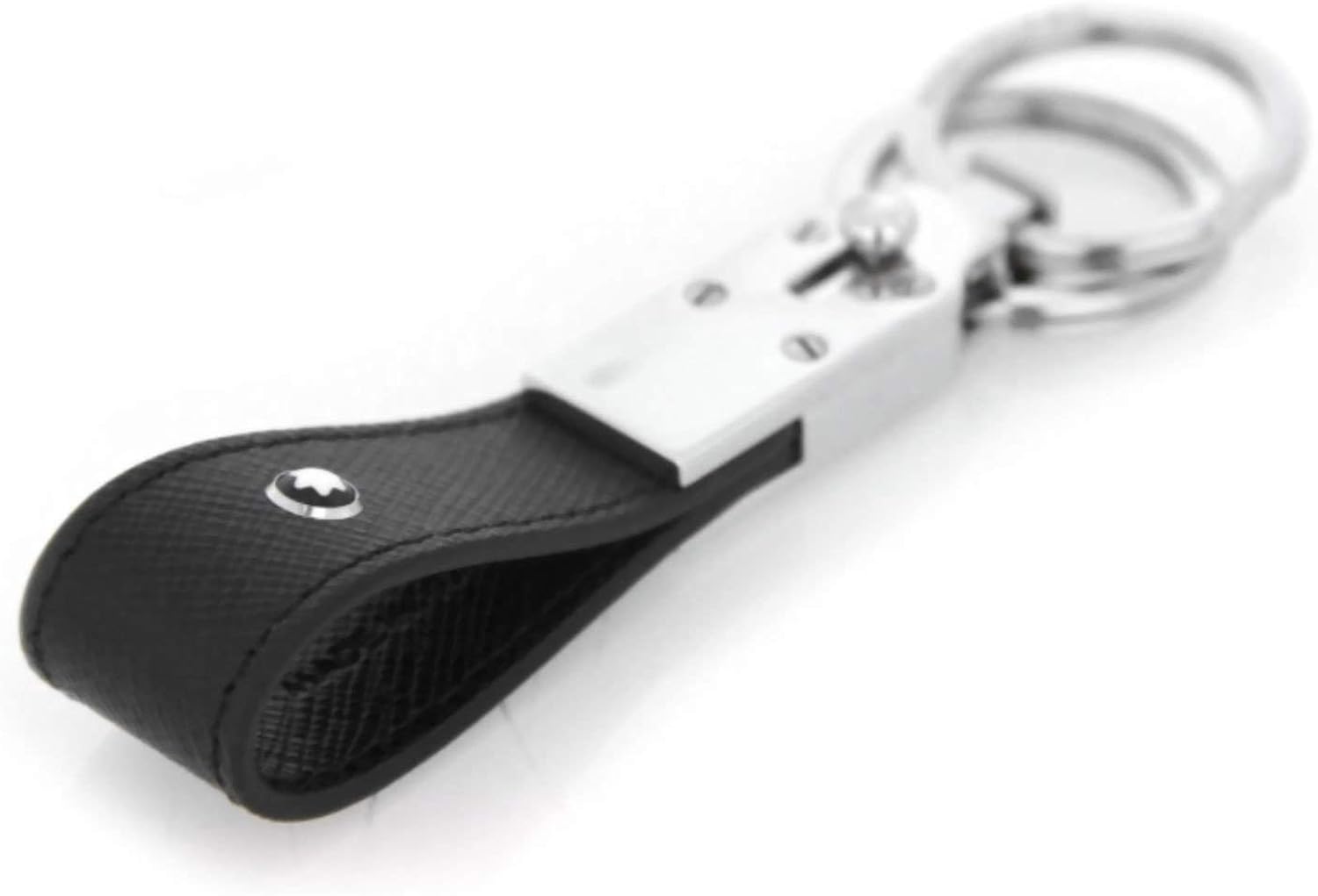 Montblanc Sartorial Black Leather Key Fob Loop 114627 at  Men’s Clothing store