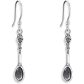 YAFEINI Sterling Silver Spoon Dangle Drop Earrings - Spoon Jewelry for Women Gifts