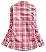 chouyatou Women's Winter Fleece Lined Plaid Flannel Buttoned Shirt