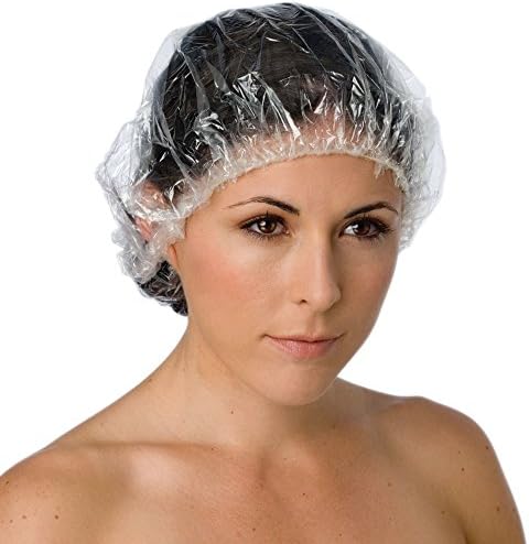 Disposable Plastic Shower Cap (Transparent) 100 Pcs.