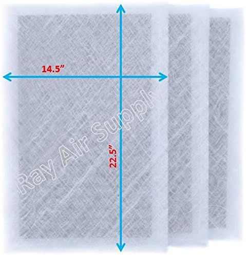 RAYAIR SUPPLY 16x25 AlpinePure ET Air Cleaner Replacement Filter Pads 16x25 Refills (3 Pack) White