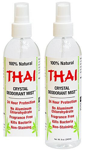 Thai Deodorant Stone Crystal Mist Natural Deodorant Spray 8 oz. Bundle, Pack of 2