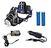 HIAEFIRE Waterproof 3 Mode CREE XM-L T6 U2 LED 1800LM Headlamp+ 2 X 6800 mAh 18650 Rechargeable Battery + Direct Charger + Car Charger