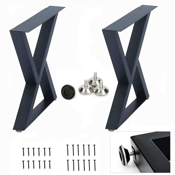 HEONITURE DESK LEGS 28″ TRIANGLE SHAPE TABLE LEGS...