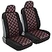 BDK Red Rose Car Seat Covers for Front Seats, 2 Pack – Flower Pattern Front Seat Cover Set with Matching Headrest, Sideless Design for Easy Installation, Fits Most Car Truck Van and SUV