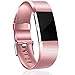 Maledan Replacement Bands for Fitbit Charge 2, Rose Gold, Rose Pink, Champagne Large