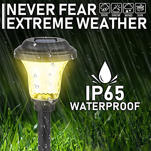 6er Solarlampen für Außen, Solar Gartenleuchte mit IP65 Wasserdicht, Solarlampen für Außen Garten Solarleuchte Wegeleuchte Dekoration Licht für Außen Garten Fahrstraßen Sicherheits Lichter Patio