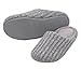 HomeIdeas Women's House Indoor Slippers Memory Foam Slip-on Bedroom Cozy Summer Lightweight Outdoor Shoes with Rubber Sole (Size 7-8 B(M) US, Light Gray)