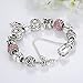 Presentski Silver Plate Charm Bracelet Show Love Gifts for Girls