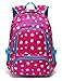 Lightweight Girls School Bags for Kids Kindergarten Primary Backpack Bookbags for Children (Hot Pink&Blue)