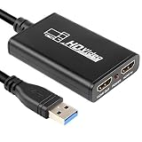Electop Video Capture Devices, HDMI to USB 3.0 Full HD Live Video Capture Game Capture Recording Box Dual HDMI USB 3.0 Adapter Video & Audio Grabber for Xbox PS4