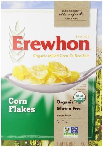 Erewhon Cereal, Organic, Corn Flakes, Gluten Free, 11 Ounce by Erewhon