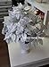 Sweet Home Deco 9''W Silk Shinning Sprakled Poinsettia Artificial Flower Heads (Set of 5) Christmas Decorations (White)
