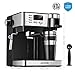 Aicook Espresso and Coffee Machine, 3 in 1 Combination 15Bar Espresso Machine and Single Serve Coffee Maker With Coffee Mug, Milk Frother for Cappuccino and Latte, Black