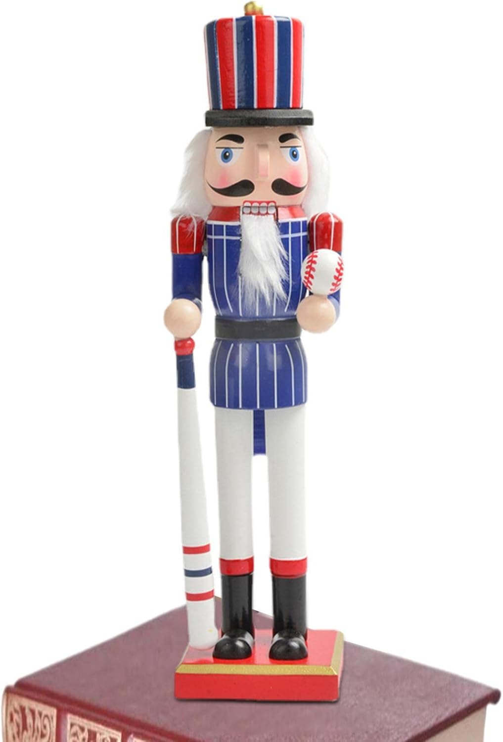 Nutcrackers - Baseball Nutcracker Christmas Decor - 38cm Baseball Player Nutcracker Puppets Ornaments | Wooden Nutcracker Soldier Statue for Christmas Decoration or Other Holidays