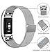 Fundro Compatible Fitbit Charge 2 Bands, Milanese Loop Stainless Steel Metal Replacement Accessories Bracelet Strap Unique Magnetic Lock Fitbit Charge 2 Women Men