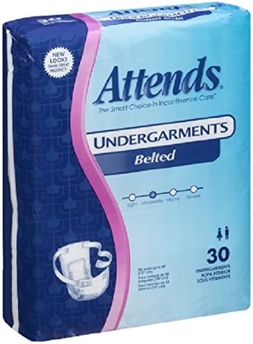 Attends Undergarments 6 Belted Style Qty 4