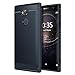 Sony Xperia XA2 Ultra Phone Case, MoKo Soft Lightweight TPU Bumper Cover Carbon Fiber Design Anti-Scratch Slim Back Panel Shock Aborsption Cellphone Shell for Sony Xperia XA2 Ultra 6 Inch, Indigo