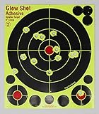 8" Adhesive Splatter Targets - GlowShot - 25 and 75 packs - DayGlo - See Your Hits Instantly - Gun and AirSoft Targets (DayGlo, 75 pack)