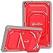 Fintie Shockproof Case for Amazon Fire HD 8 Tablets (7th and 8th Generation, 2017 and 2018 Releases) - [Tuatara Magic Ring] [360 Rotating] Multi-Functional Grip Stand Carry Cover, Red
