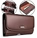 nuoku for iPhone Xs Max Holster iPhone XR Belt Pouch Clip Holster with ID Card for Apple iPhone Xs Max/XR iPhone8Plus 7Plus 6/6sPlus Galaxy Note9 Note8 with Other Case On(Max 6.5''Brown) …