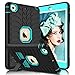iPad Mini Case, iPad Mini 2 Case, iPad Mini 3 Case, iPad Mini Retina Case, Elegant Choise Heavy Duty Three Layer Armor Defender Protective Case Cover with Kickstand Compatible with iPad Mini 1/2/3 (Blue)