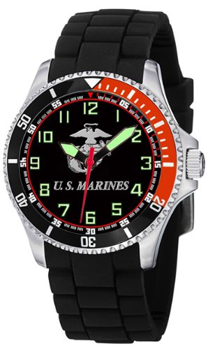 Aqua Force Marines Stainless Steel Case Dive Watch with 47mm Face
