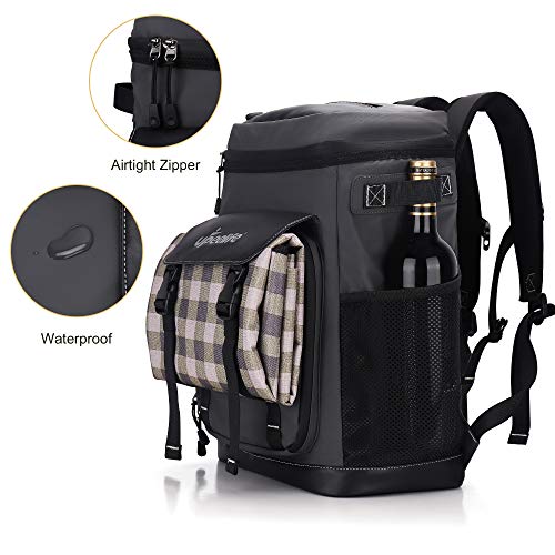 Upeelife Mochila Nevera Isotermica, 30L Grande Mochila Nevera Portatil Impermeable, Bolsa Picnic Termica Prueba de Fugas