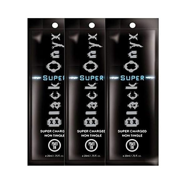 3 SACHETS OF POWER TAN SUPER BLACK ONYX TANNING LOTION