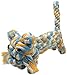 PET(S)TYLE Teeth Cleaning Cotton Rope Dog Toy, Blue/Yellow/White