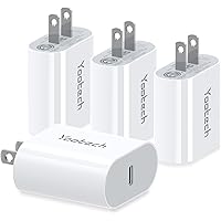 USB C Charger,yootech [4 Pack] 20W USB C Wall Charger Block Compatible with iPhone 13/13 Mini/13 Pro/13 Pro Max/12…