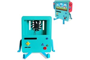 TOTITOM Cartoon Cute Switch Games Protective Hard Cover Case for Switch Console Controlle Game Console Cover Protective Shell for Switch Portable Video Game Stand Holder Accessory (Cooling Fan-Green)