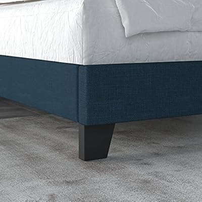 Buy Allewie Queen Size Fabric Upholstered Platform Bed Frame With Headboard And Strong Wooden Slats Fully Upholstered Mattress Foundation No Box Spring Needed Easy Assembly Navy Blue Online In Vietnam B086rdqnkq