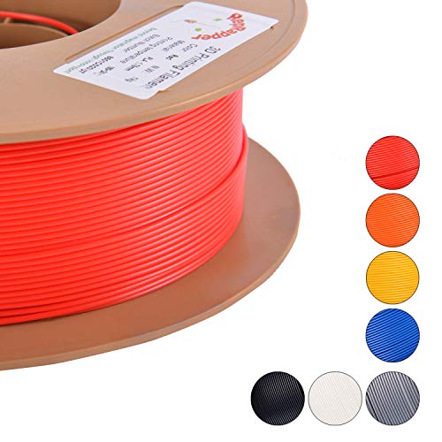 RepRapper Red 3D PLA 3D Printer Filament 1.75 mm 1kg Spool (2.2lbs) Perfectly Coiled in Eco-Friendly Straw Based Spool