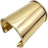 COLORFUL BLING Chunky Polished Gold-Tone Cuff Bracelets Thick Adjustable Open Wide Cuff Bangle Bracelets Wrist Jewelry Gifts for Women