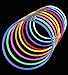 Lumistick 22 Inch Glow Stick Necklaces | Non-Toxic & Kids Safe Light Up Neckwear | Bendable Sticks with Connectors | Glows in The Dark Night Party Favor (Color Assortment, 200 Necklaces)