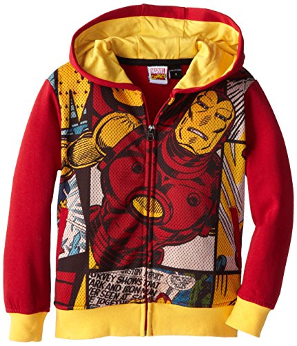 Marvel Boys' Comic Vest Juvy, Dark Red/Gold, 5/6