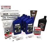 YAMAHA F200XB Outboard Oil Change Kit 10W-30 4M Primary Fuel Filter Lower Unit Gear Lube & Gaskets Maintenance Kit