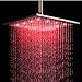 Rozin Bathroom 10-inch LED Changing Color Rainfall Shower Head Over-head Shower Spray Brushed Nickel