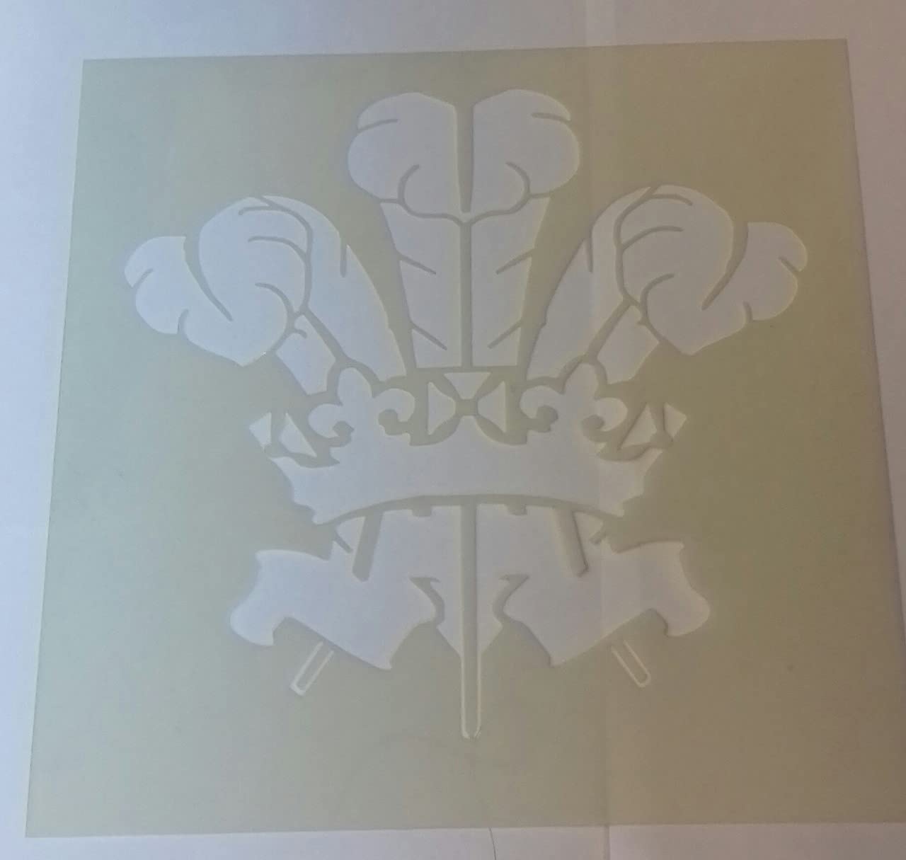 Large Welsh Three Feather mylar plastic stencil wall decor stencils bedroom living room kitchen
