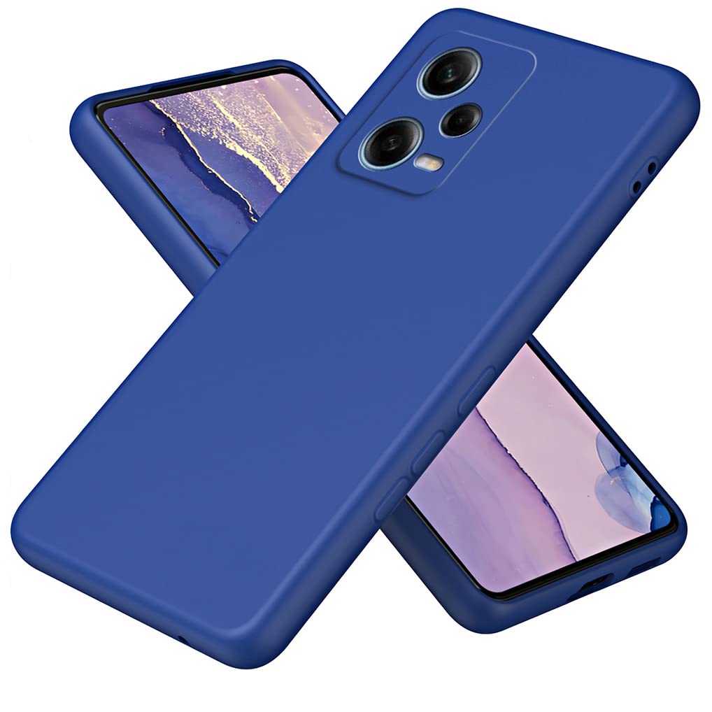 SEAHAI Case for Xiaomi Redmi Note 12 Pro+ Plus 5G, Ultra Slim Shockproof Liquid Silicone Phone Cover with Soft Anti-Scratch Microfiber Lining, Silky-Soft Touch Full-Body Protective Case - Blue