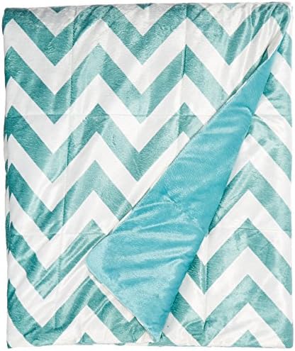 Intelligent Design Oversized Chevron Throw, Blue, 60" x 70"