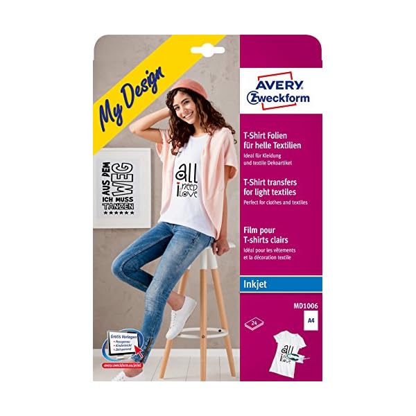 Avery Zweckform C32252-25 Paquet De 25 Feuilles A4 170 G De 4 Cartes