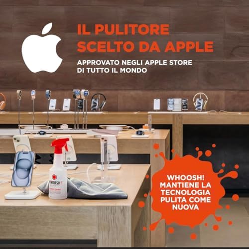 Screen Shine Duo Kit Pulizia Telefono - 8 ml + 100 ml Bottiglie Anti-Perdita, 2 Panni Microfibra – Spray Pulizia Schermo Per Laptop, Occhiali E MacBook – Rimozione Impronte