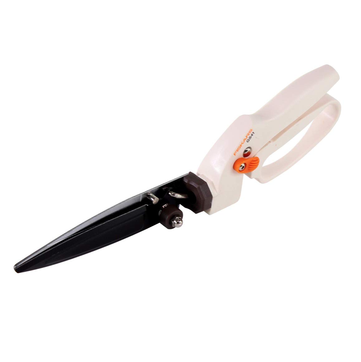Fiskars Grass shear GS41, White, Length: 35.5 cm, Weight: 250 g, White/Orange, FiberComp/Steel, Light, 1026917