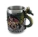 Zeckos Gothic Dragon Resin Tankard Mug w/Stainless Steel Insert and Celtic Knot Work Accents 4.5 Inches High