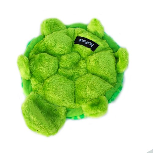 ZippyPaws Squeakie Crawler 6-Squeaker Plush Dog Toy, Slow Poke The Turtle