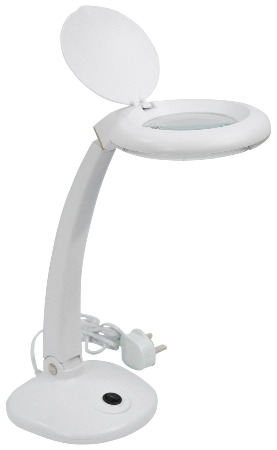 Aidapt Eagle Desktop LED Single Long Arm Illuminated Magnifier with Lens