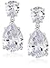 CZ by Kenneth Jay Lane Cubic Zirconia Double Pear Drop Earrings